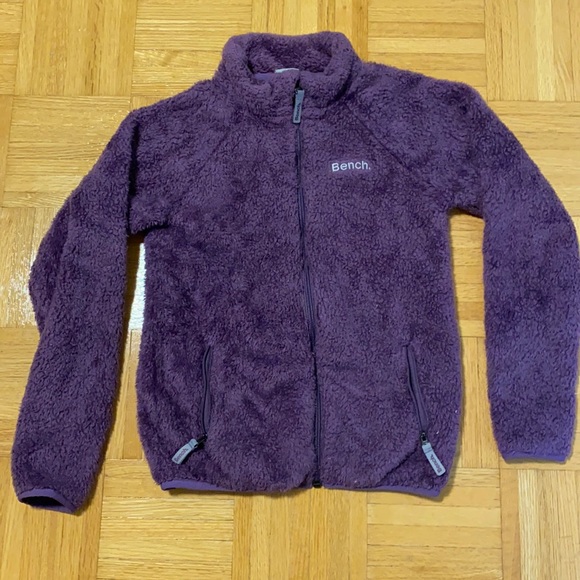 BENCH kids size 10-12 purple teddy bear sweater - Picture 1 of 3